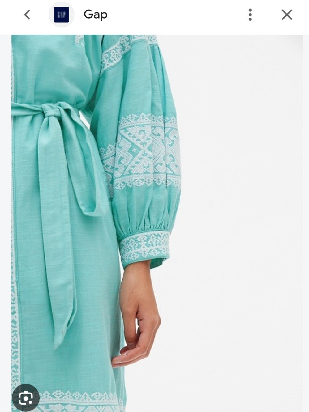 Gap Women's Mint Embroidered Robe - Picture 2 of 5